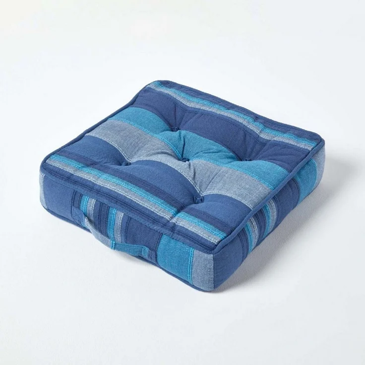 Homescapes Bodenkissen Sitzkissen Stuhlkissen Morocco blau – Bild 5