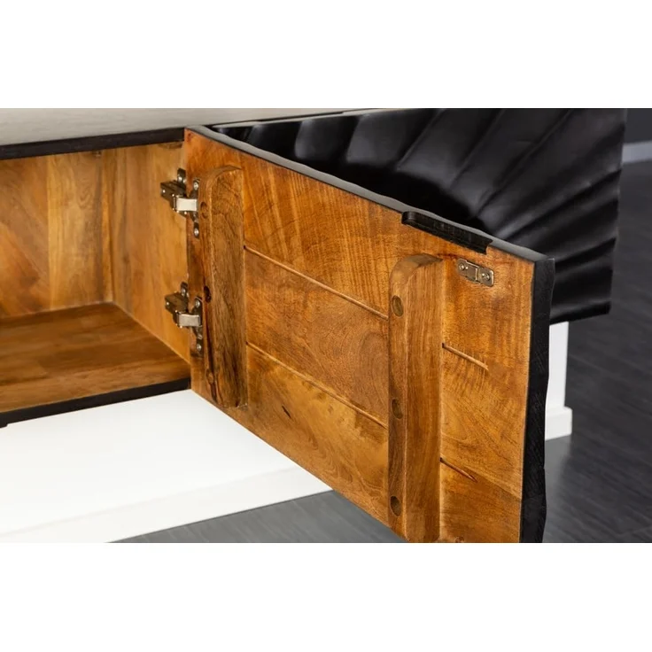 riess-ambiente Lowboard SCORPION 160cm schwarz (Einzelartikel, 1 St), Wohnzimmer · Massivholz · Mango · TV-Schrank · hängend · Industrial – Bild 6