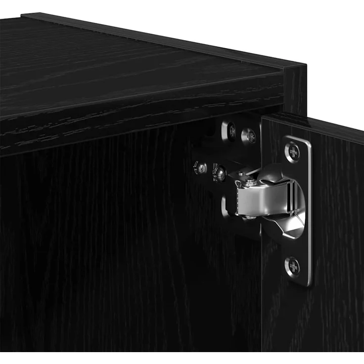 vidaXL Bücherregal Schwarz Eichen-Optik 40x24x77 cm Holzwerkstoff 860365 – Bild 9