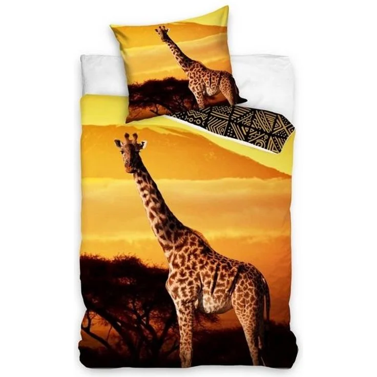 Giraffe Bettwäsche Set aus Baumwolle für Kinder – 140x200 cm Bettbezug & 70x70 cm Kissenbezug – Bild 1