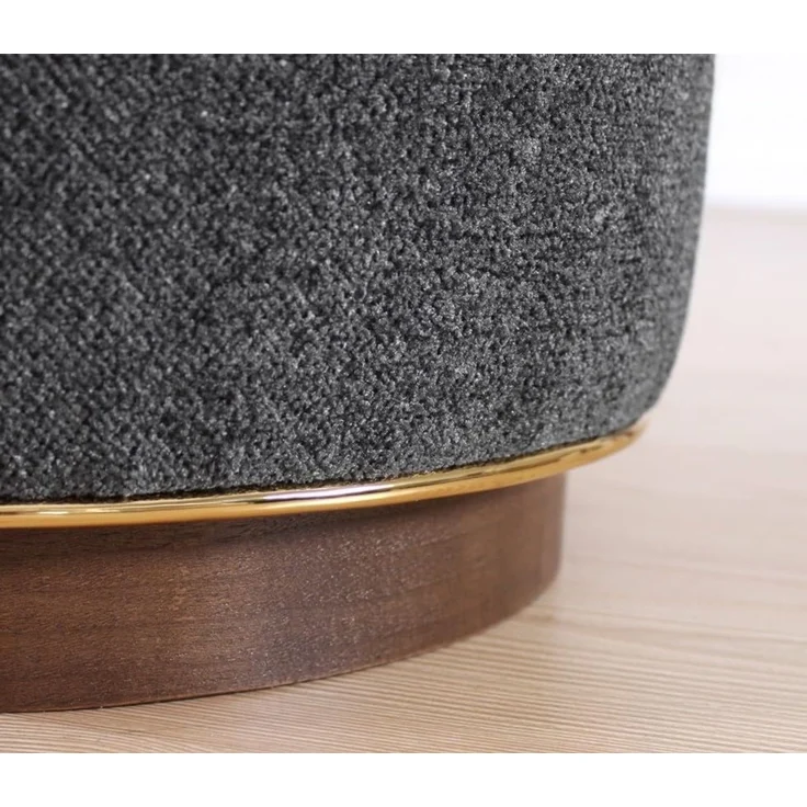 Hanah Home 'Zeone - Grey' Pouffe, Grau, 42 x 43 x 42 cm – Bild 7