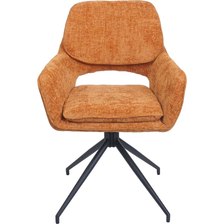 2er-Set Esszimmerstuhl HWC-N74, Küchenstuhl, drehbar Auto-Return, Stoff Chenille (490g/m²) ~ ocker-gelb – Bild 7