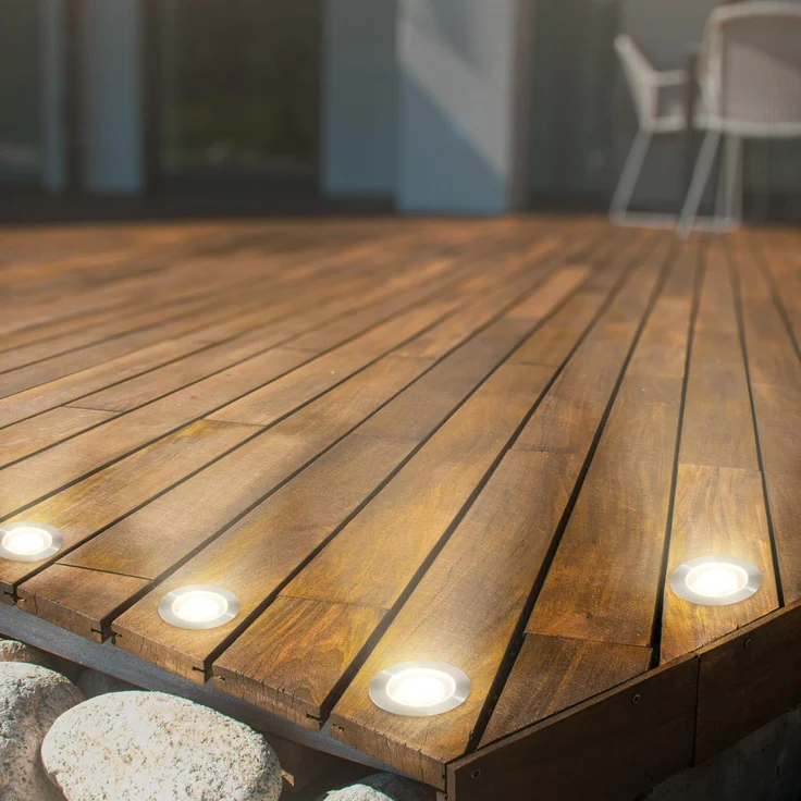 Briloner LED Außen-Bodenstrahler Kebony Connect to Shine 3er Starterset 0,6W warmweiß – Bild 3