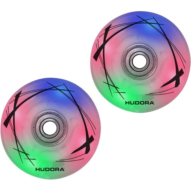 Hudora - 2 LED Ersatzrollen, 64mm x 22mm für Inline Skates