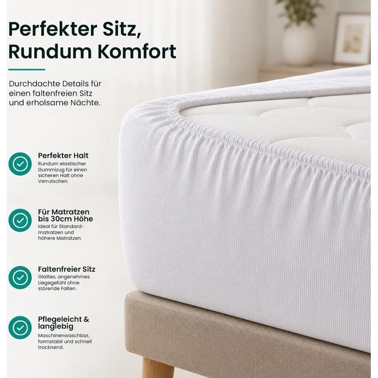 Matratzenschoner Wasserdichter, atmungsaktiver Matratzenschoner – leise & waschbar Gentle North – Bild 2