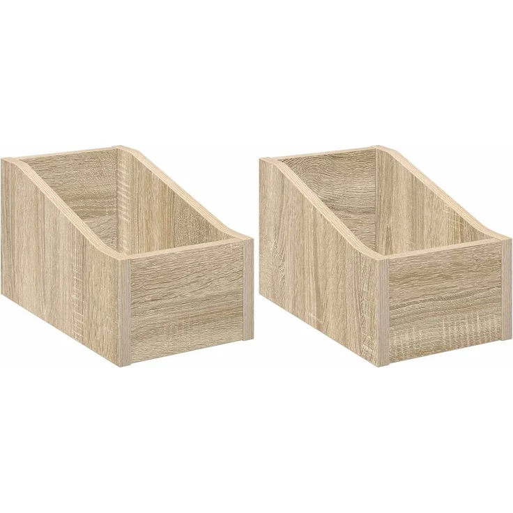 vidaXL LP Plattenbox 2 stk. Sonoma-Eiche 18 x 32 x 18 cm Holzwerkstoff 8012799 – Bild 2