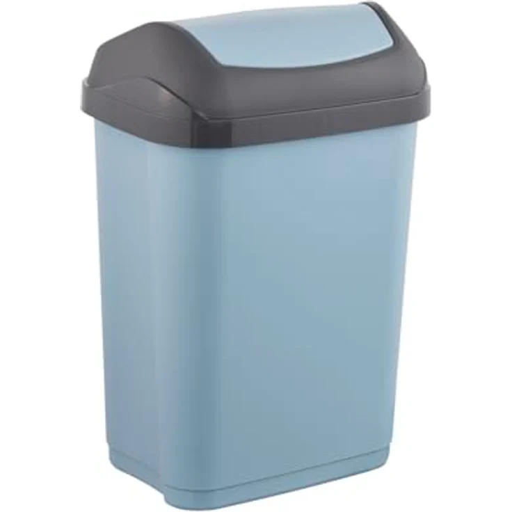 keeeper Mülleimer mit Schwingdeckel, 10 l, 25,5 x 19 x 38 cm, Swantje, Blau (Nordic Blue) – Bild 2