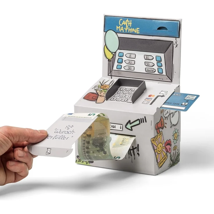SURPRISA Geschenkbox Geld-O-Mat Geldgeschenk Verpackung – Kreatives DIY Geldautomat, für Geldgeschenke zum Geburtstag, Hochzeit & besondere Anlässe – Bild 1