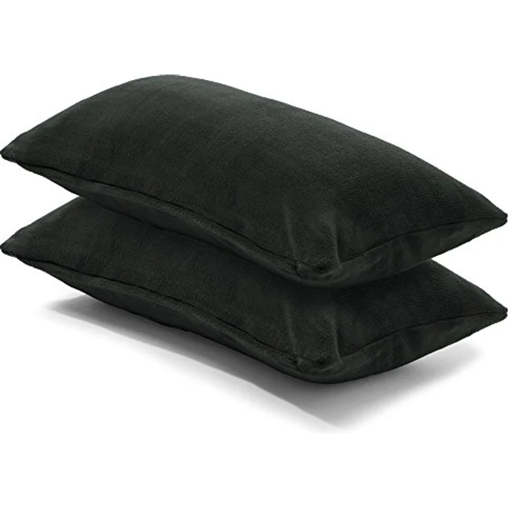 CelinaTex Kissenbezüge Comfortable Kissenbezüge Kissenhüllen 2er Set 40x80 cm schwarz – Bild 2