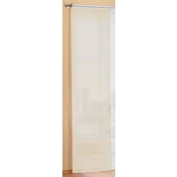 Gardinenbox Schiebegardine (1 St), Klettband, transparent, Voile, Flächenvorhang unifarben inkl. Paneelwagen 85589