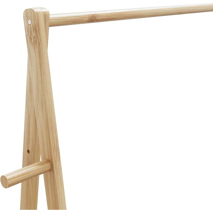 vidaXL Kleiderständer mit Ablagen und Rollen 96x45,5x155,5 cm Bambus 4008907 – Bild 6