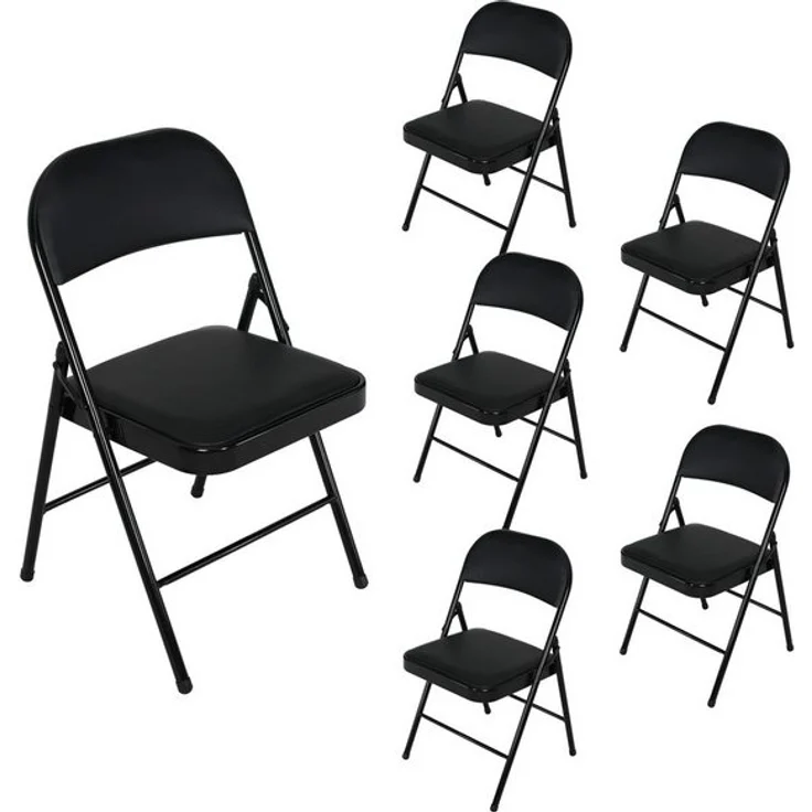HTI-Living Klappstuhl Klappstühle 6er Set Wedigo Schwarz (Set, 6 St), Küchenstuhl Campingstuhl Bestuhlung Events – Bild 4
