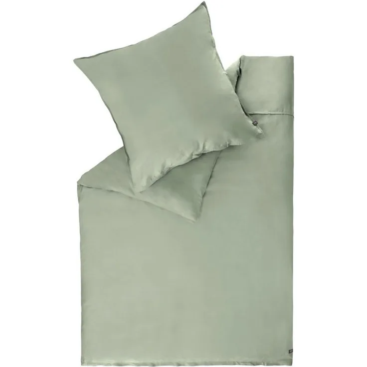 SCHÖNER WOHNEN-Kollektion Bettwäsche PLAIN Satin Bettwäsche, Baumwolle, 1 teilig, 135 x 200 cm in Grün