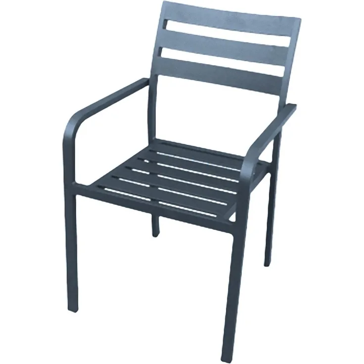 4x Garden Pleasure Alu Gartenstuhl Garten Stuhl Sessel Terrasse Möbel anthrazit
