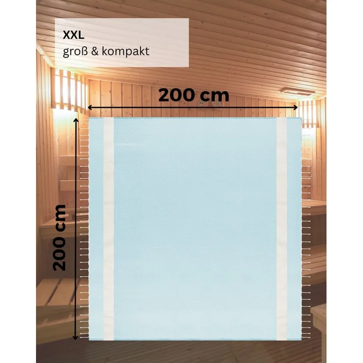furora HOLIDAY Saunatuch Saunahandtuch Saunatuch Damen + Herren, Hamamtuch groß 200x200 XXL – Bild 3