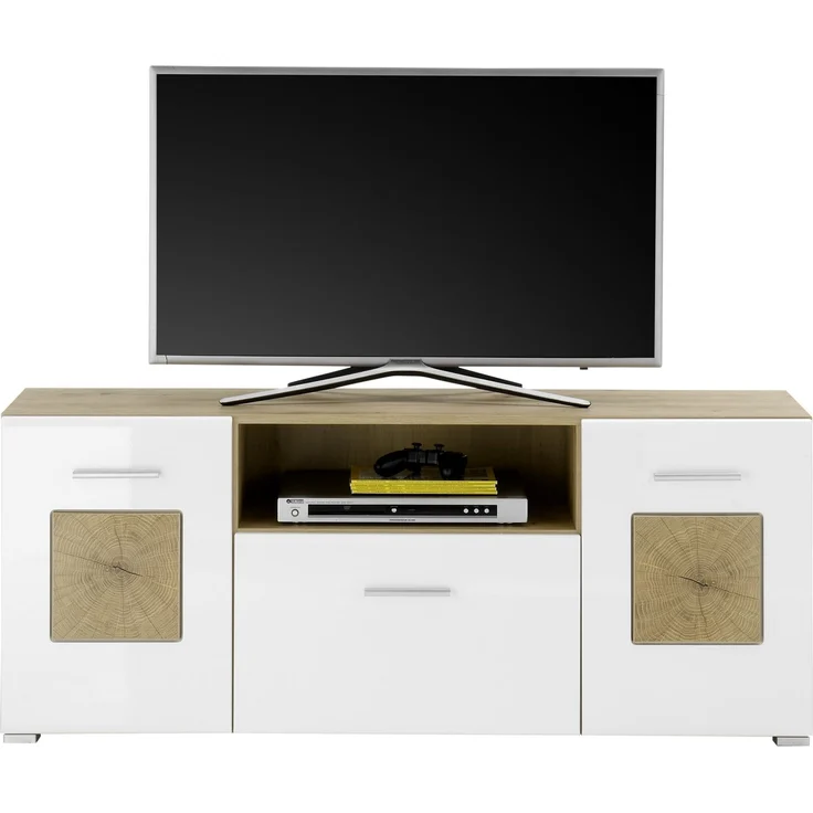 Lowboard >Georgia< in Eiche Artisan Nachbildung - 140x58x38cm (BxHxT) – Bild 2
