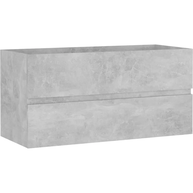 Waschbeckenunterschrank, Badschrank, Unterschrank Betongrau 90x38,5x45 cm Holzwerkstoff j90p