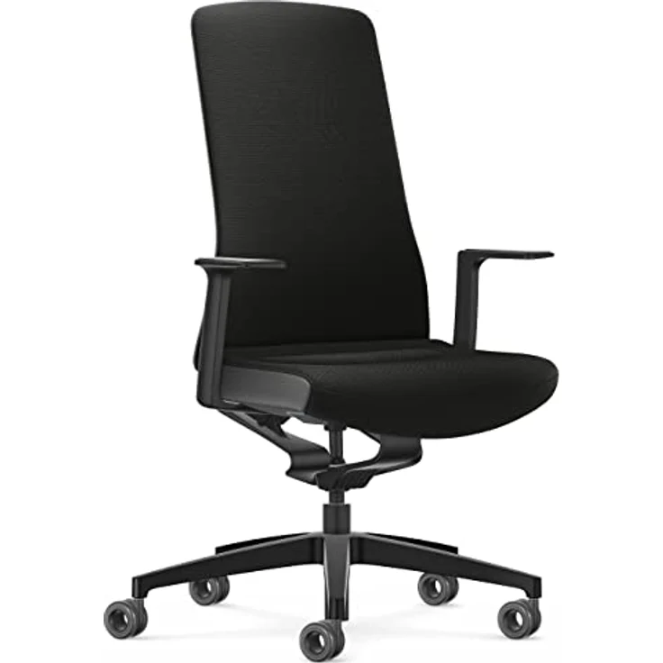 Interstuhl Pure Fashion Edition – Der Bürostuhl passt Sich an Gewicht und Bewegung des Nutzers an – ausgestattet mit der nachgewiesen ergonomischen Smart-Spring Technologie (Schwarz/Schwarz) – Bild 2