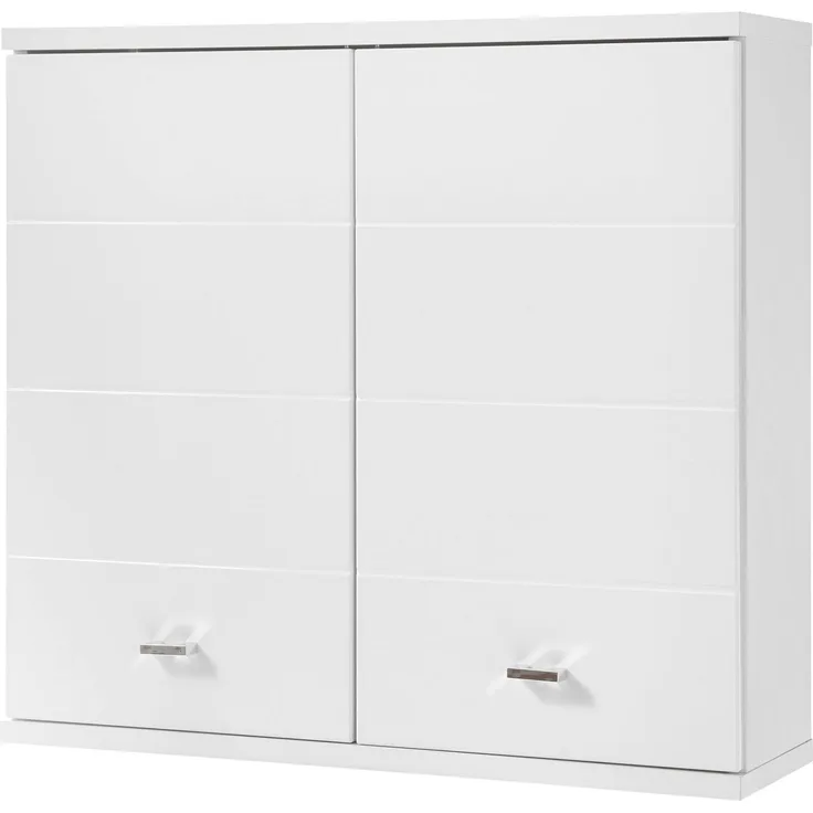 Hängeschrank 2 POOL Badmöbel MDF weiß Hochglanz tiefzieh