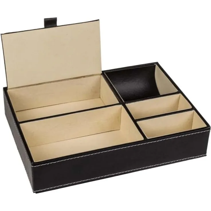 Schmuckkästchen ca. 25x18cm Utensilien-Organizer aus Kunstleder Schmuckschatulle