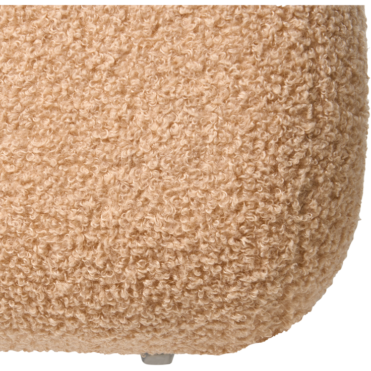 Pouf CALIENTE Bouclé Beige – Bild 7