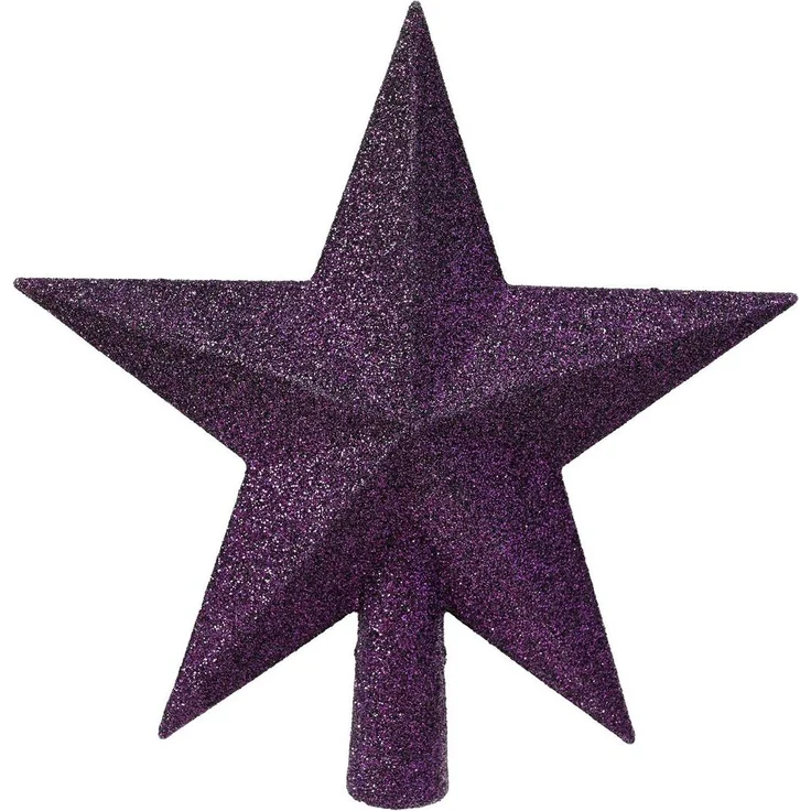 Kaemingk Christbaumspitze, Christbaumspitze Stern mit Glitzer 19cm Kunststoff - Feige – Bild 1