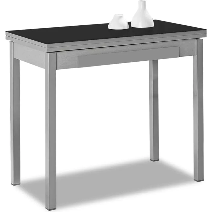 ASTIMESA Küchentisch, Buchtyp, Schwarz, 40 x 80 cm