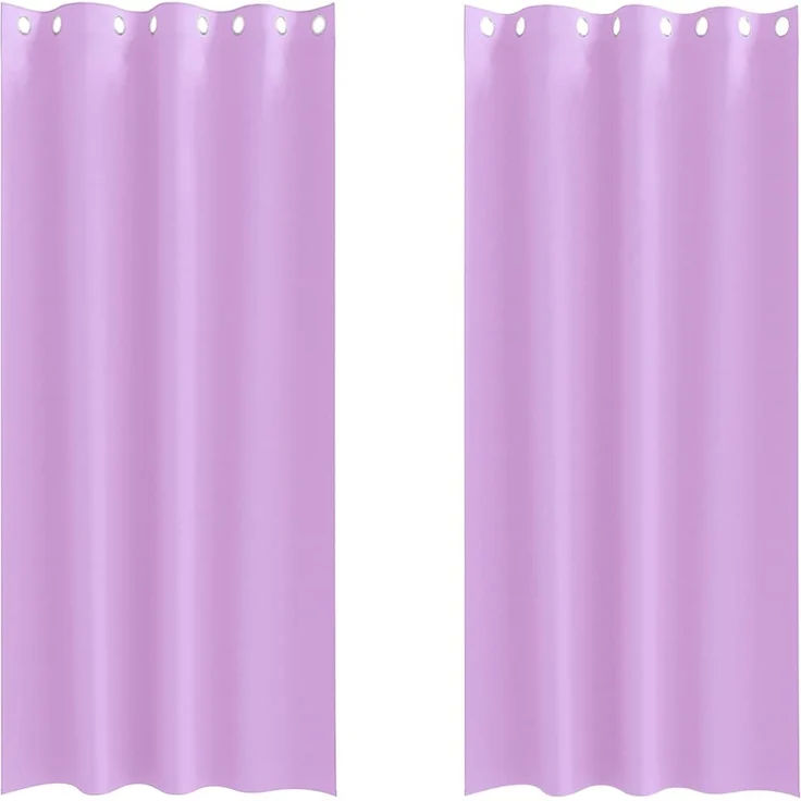 vidaXL Verdunkelungs-Vorhänge mit Ringen 2 stk. Lila 225 x 140 cm 4107380 – Bild 2
