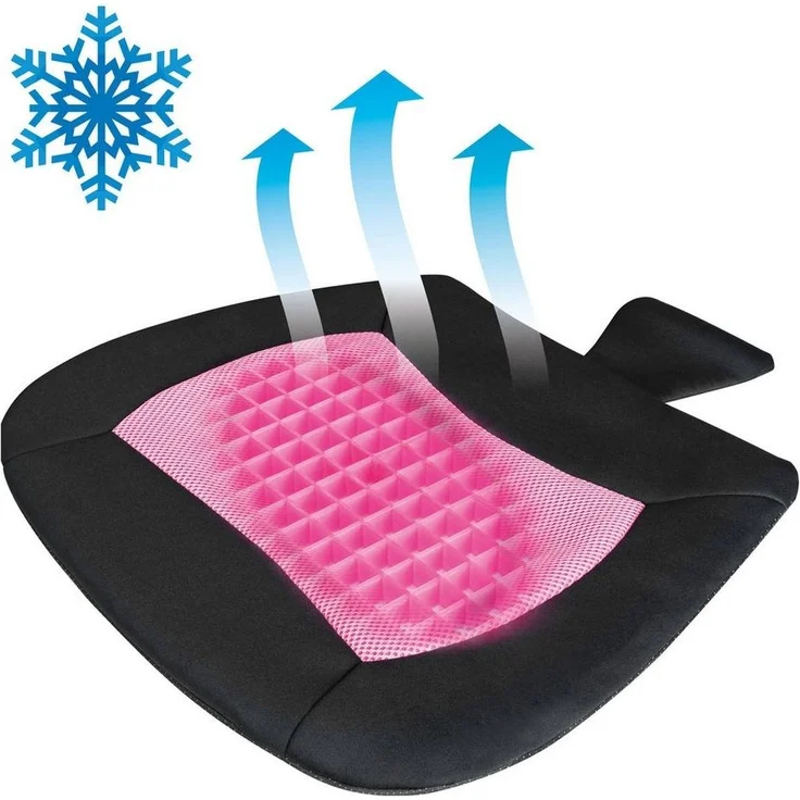WALSER Reisekissen Sitzkissen Cool Touch schwarz-pink, 1 Stück, 1-tlg. – Bild 5
