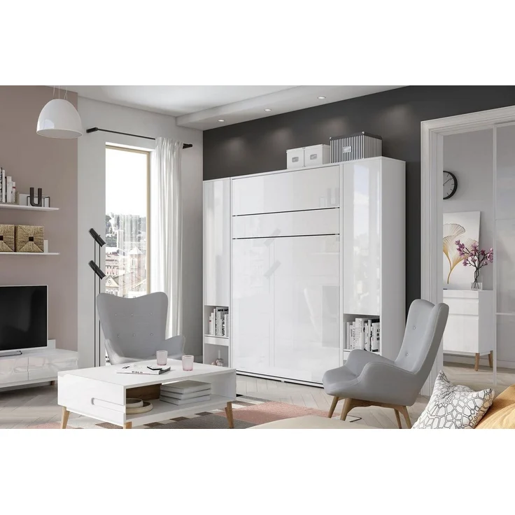 Compleo Schrankbett Vertical Wandklappbett Lenart Bed Concept, Ideal für kleine Räume – Bild 2