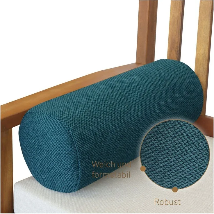 Herlag Nackenrolle LUXE, 65x20 cm oder 40x15 cm Nackenrolle, Kissenrolle, Dekokissen, waschbar