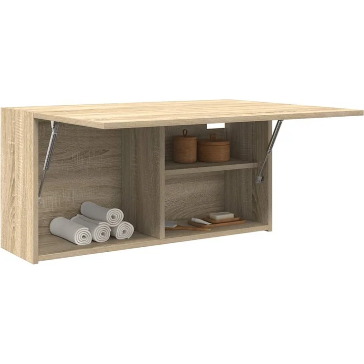 vidaXL Bad-Wandschrank Sonoma-Eiche 80x25x40 cm Holzwerkstoff 860087 – Bild 1
