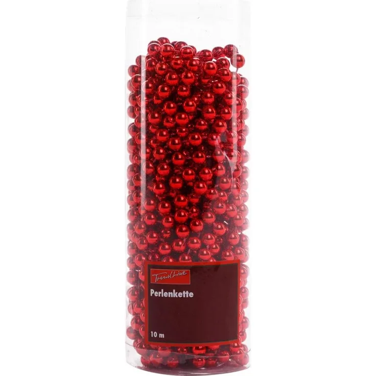 TrendLine Perlenkette bruchfest, langlebig 10 m rot
