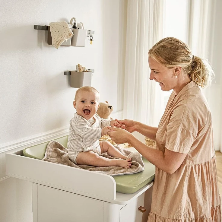 Leander Matty Wickelunterlage - Olive Olijf Groen – Bild 5