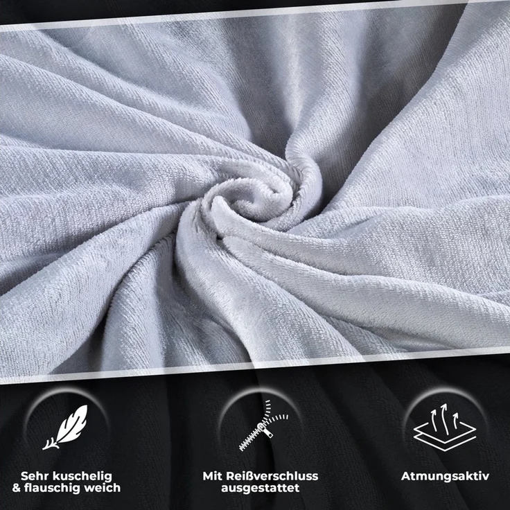 Malika Bettwäsche 200x200 + 2x 80x80 cm Cashmere Touch Bettwäsche, atmungsaktiv, Mikrofaser, 3 teilig, Für Allergiker geeignet, pflegeleicht, angenehm weicher Stoff – Bild 3