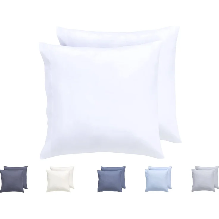 Kissenbezüge, extra weiche Mikrofaser, hypoallergen, Set mit 2 Kissenbezügen 45X45 cm Weiß