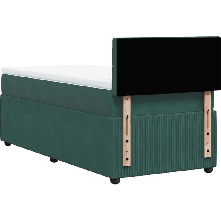 vidaXL Boxspringbett mit Matratze Dunkelgrün 90x190 cm Samt 3287617 – Bild 10