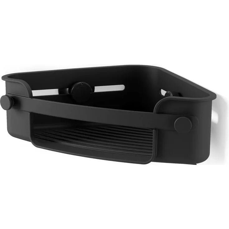 Umbra Duschablage Flex, verstellbares Duschregal mit Gel-Lock, Kunststoff, Schwarz, 1004001-040