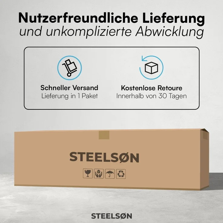 STEELSØN 'Hoggar' Moonchair faltbar, gepolsterter Campingstuhl grau, bis 150 kg, mit Kopfkissen und Tragetasche – Bild 12