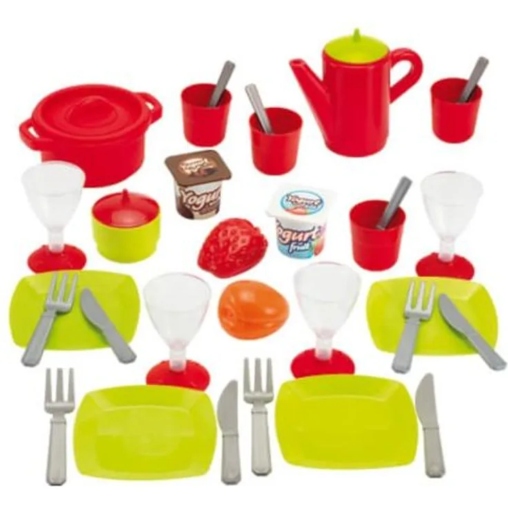 Ecoiffier 2603 Dinner-Set mit Aufbewahrungsbox, 36 teilig