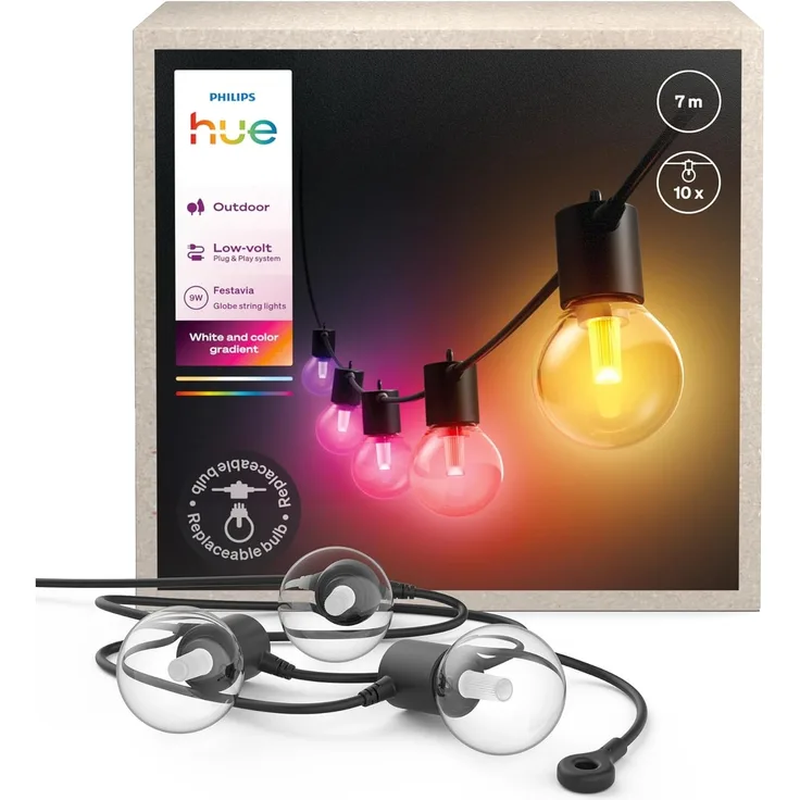 Philips Hue Festavia Globe Outdoor Lichterkette 7 m EU