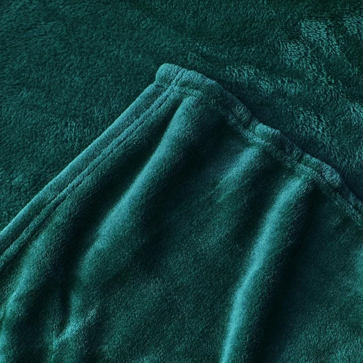 Kuscheldecke Fleecedecke Couchdecke XL Winter 150 x 200 cm Dunkelgrün – Bild 8