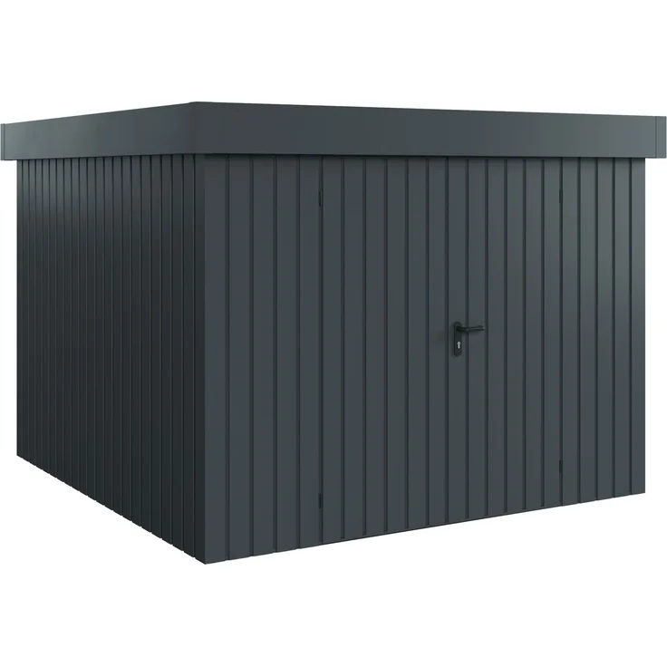 Hörmann Ecostar Metall-Gerätehaus "Euroline Trend" mit Flachdach EFD 10, anthrazitgrau, 262 x 262 cm,2-flüglige Tür – Bild 1