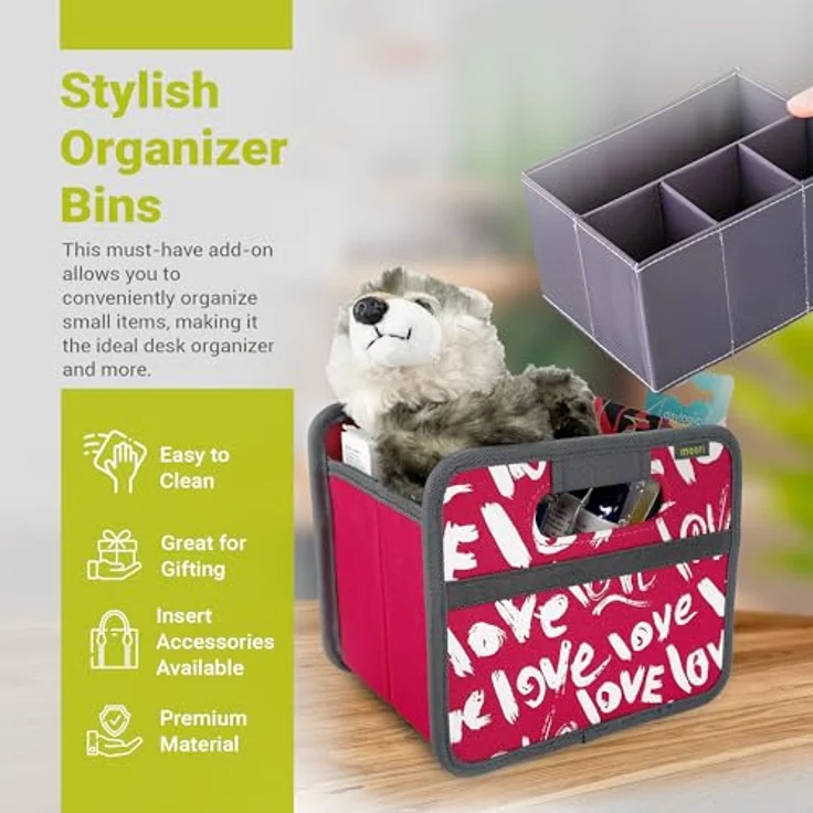 Meori - Faltbox Mini Aufbewahrungsbox Klappbox Love A100314 – Bild 7