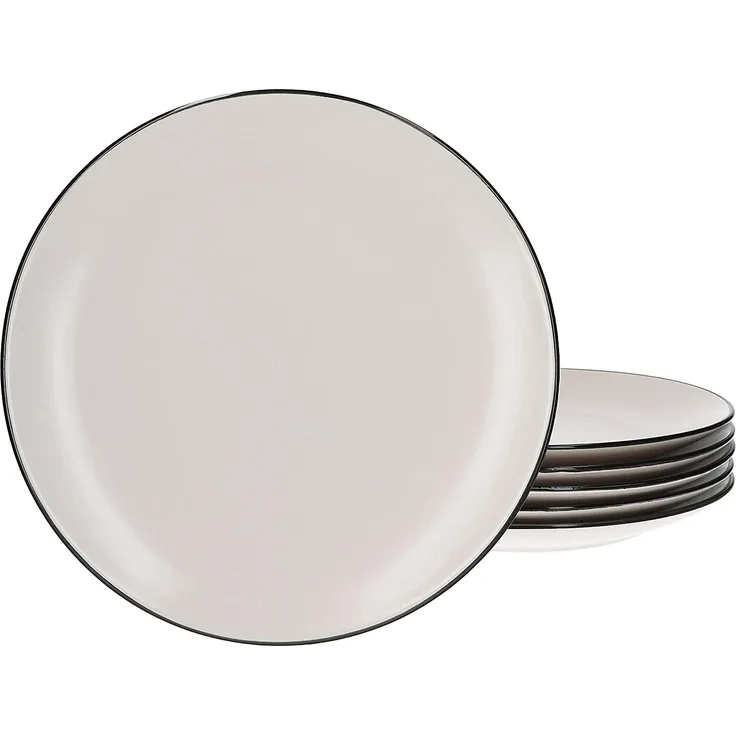 6er Speiseteller Campo creme Ø 27 cm Menüteller Servierteller große Essteller