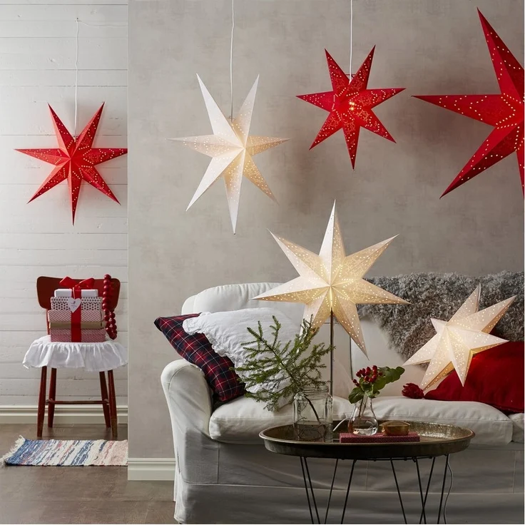 Best Season Papierstern "Sensy Star 55", Vierfarb-Karton, crème – Bild 3