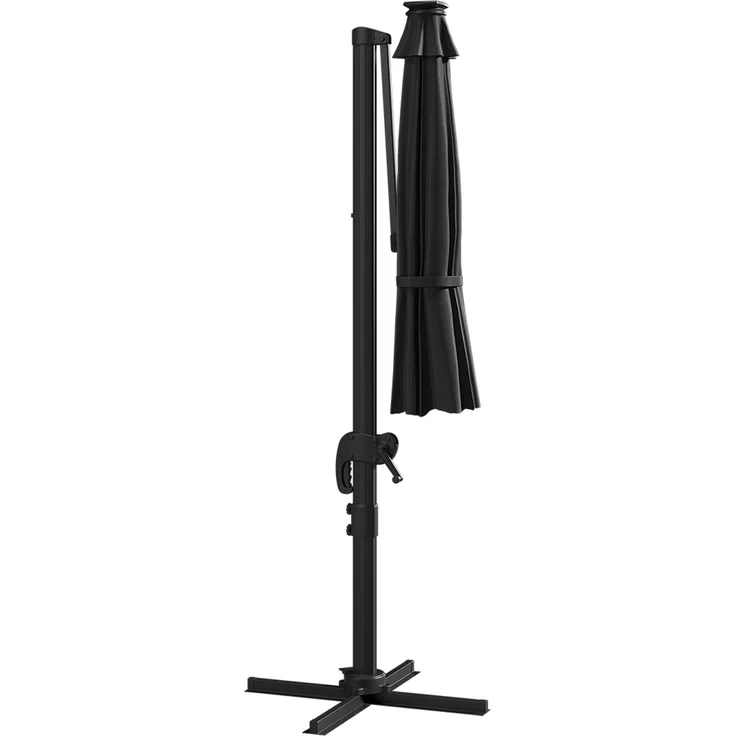 STEELSØN 'Elaris' Premium Sonnenschirm 300x300 cm quadratisch mit LED, neigbar und 360-Grad drehbar, schwarz, Ampelschirm inkl. Hülle, extrem robuste Metall-Stange, 220 g/m² Polyester, UV50+ – Bild 13