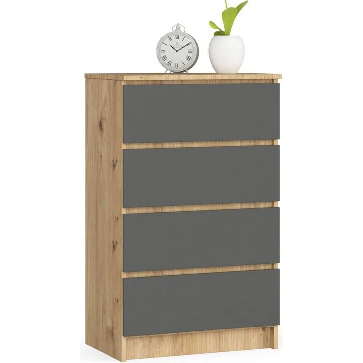 Raumhirsch Furniture Kommode mit 4 Schubladen 60 cm breit Holz Schrank, (viele Farbvarianten - Maße : 99 x 60 x 40 cm) - Hochwertig & stabil