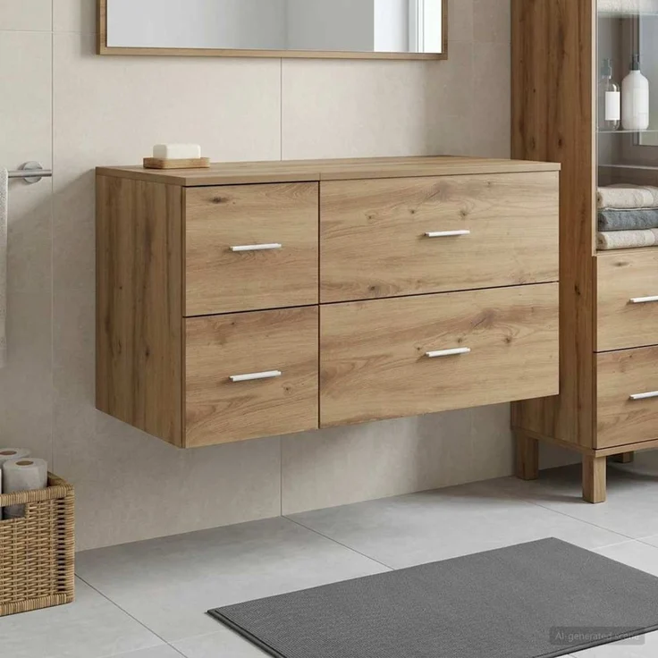 vidaXL Badezimmerschrank-Set 2 stk. Artisan-Eiche 92,5 x 44,5 x 50 cm 3404023 – Bild 1