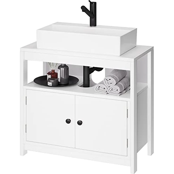 Homfa Nachttisch mit 3 Schubladen (1-St), Nachttschrank Nachtkommode Weiß 45x38x55,5cm – Bild 7